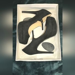 Chinese Laundry Black Suede Heels Pumps